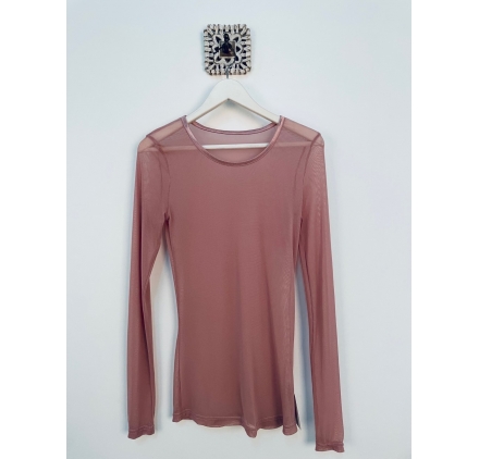 Camiseta tul transparente - Rosa