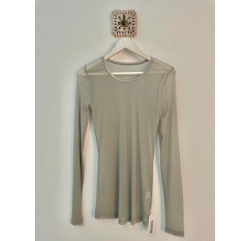 Camiseta tul transparente - Gris