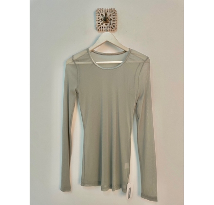 Camiseta tul transparente - Gris